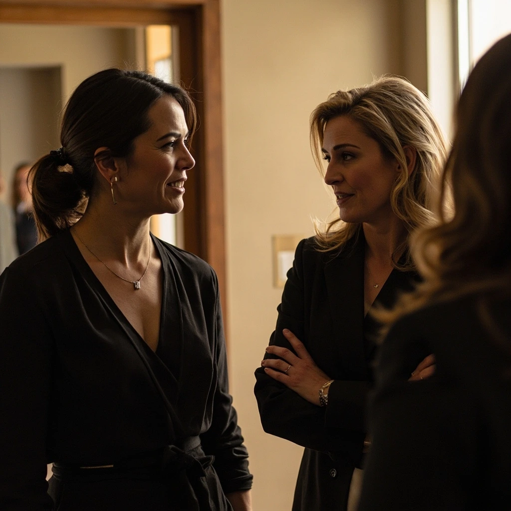 Attendees in conversation between sessions